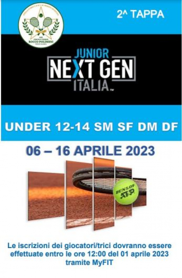 JUNIOR NEXT GEN ITALIA 2023 - 2^ TAPPA
