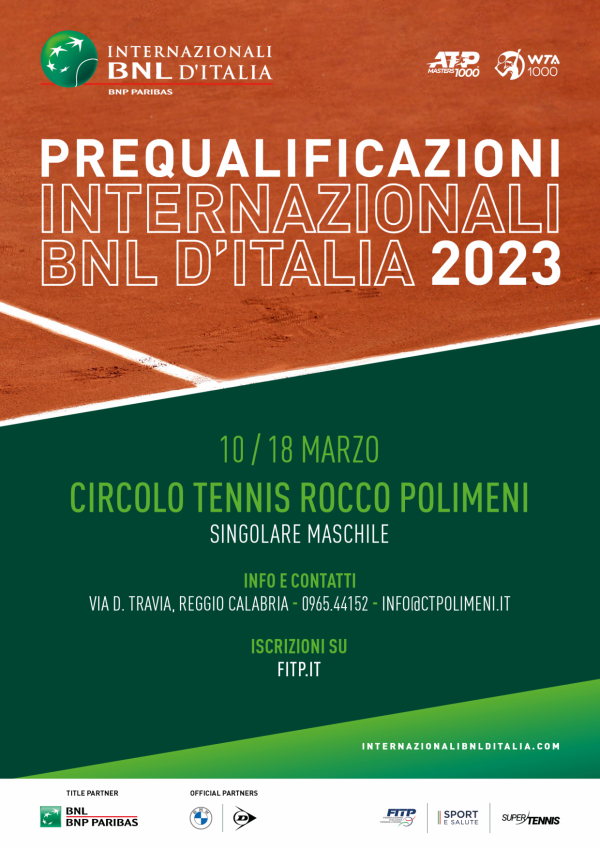 PREQUALIFICAZIONI INTERNAZIONALI BNL D'ITALIA 2023