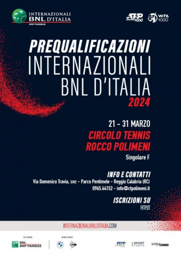 PREQUALIFICAZIONI INTERNAZIONALI BNL D'ITALIA 2024